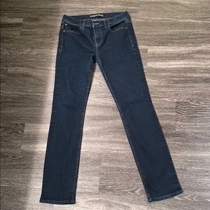 Mid Rise Dark Wash Skinny Jean